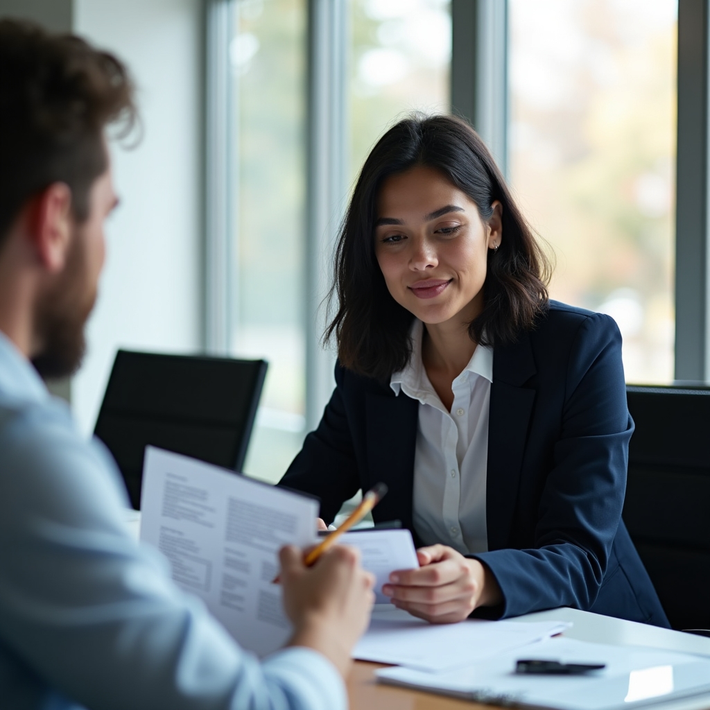 Berater beobachtet und dokumentiert Büroabläufe in einem mittelständischen Unternehmen